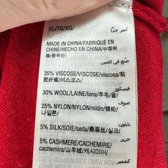 INC International Concepts XL red jeweled neck and 1 shoulder cut out sweater‎ - Picture 6 of 7